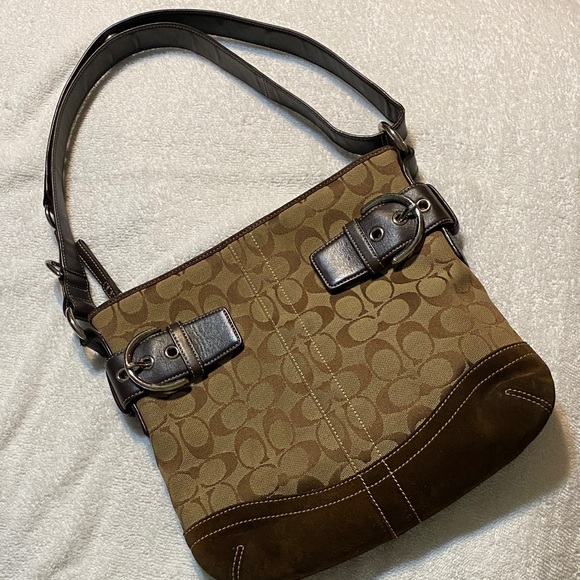 Coach Brown Signature Shoulder Bag - Picture 1 of 10